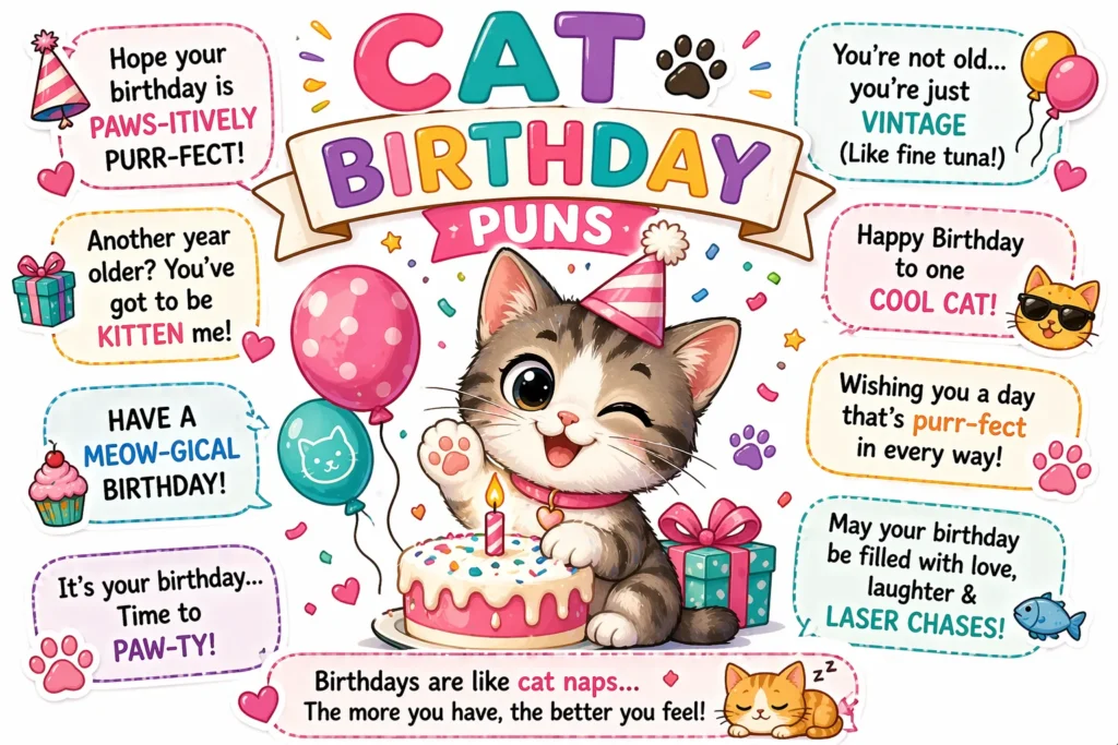 Cat Birthday Puns