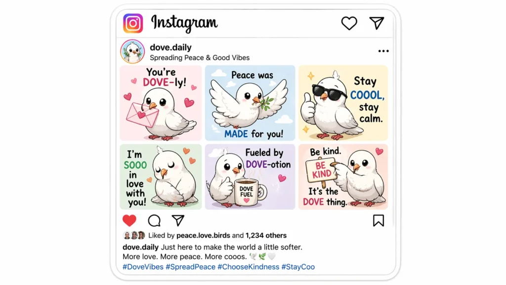 Dove Instagram Puns
