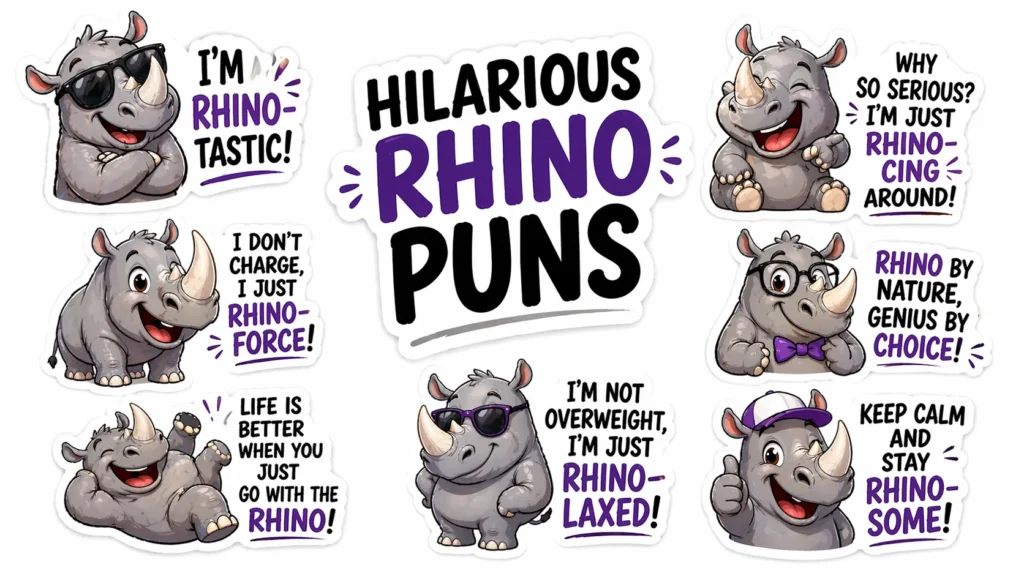 Hilarious Rhino Puns