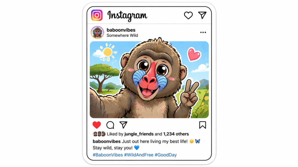 Baboon Instagram Caption