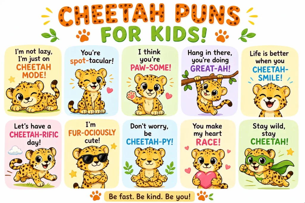 Cheetah Puns for Kids