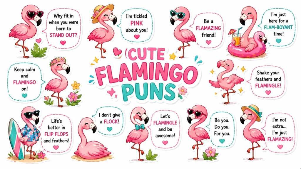 Cute Flamingo Puns