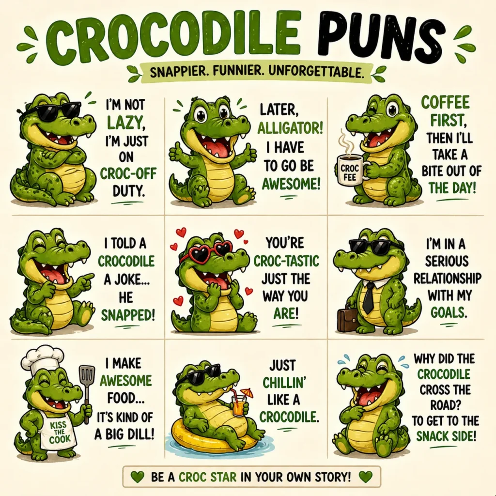 Funny Crocodile Puns
