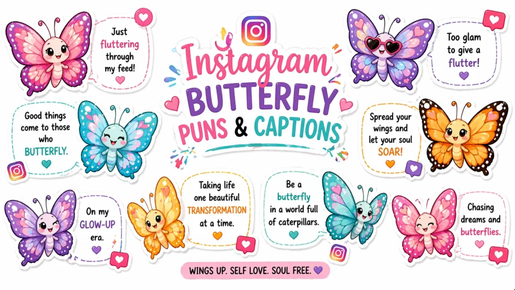 Instagram Butterfly Puns
