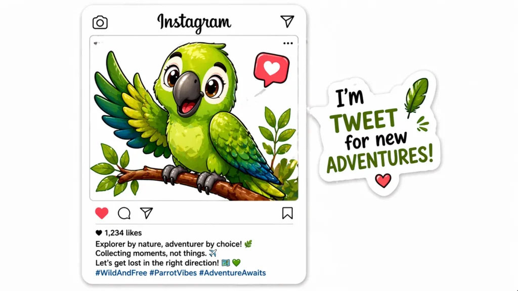 Instagram Parrot Puns