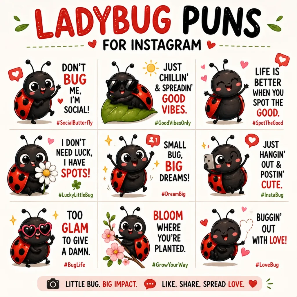 Ladybug puns for instagram