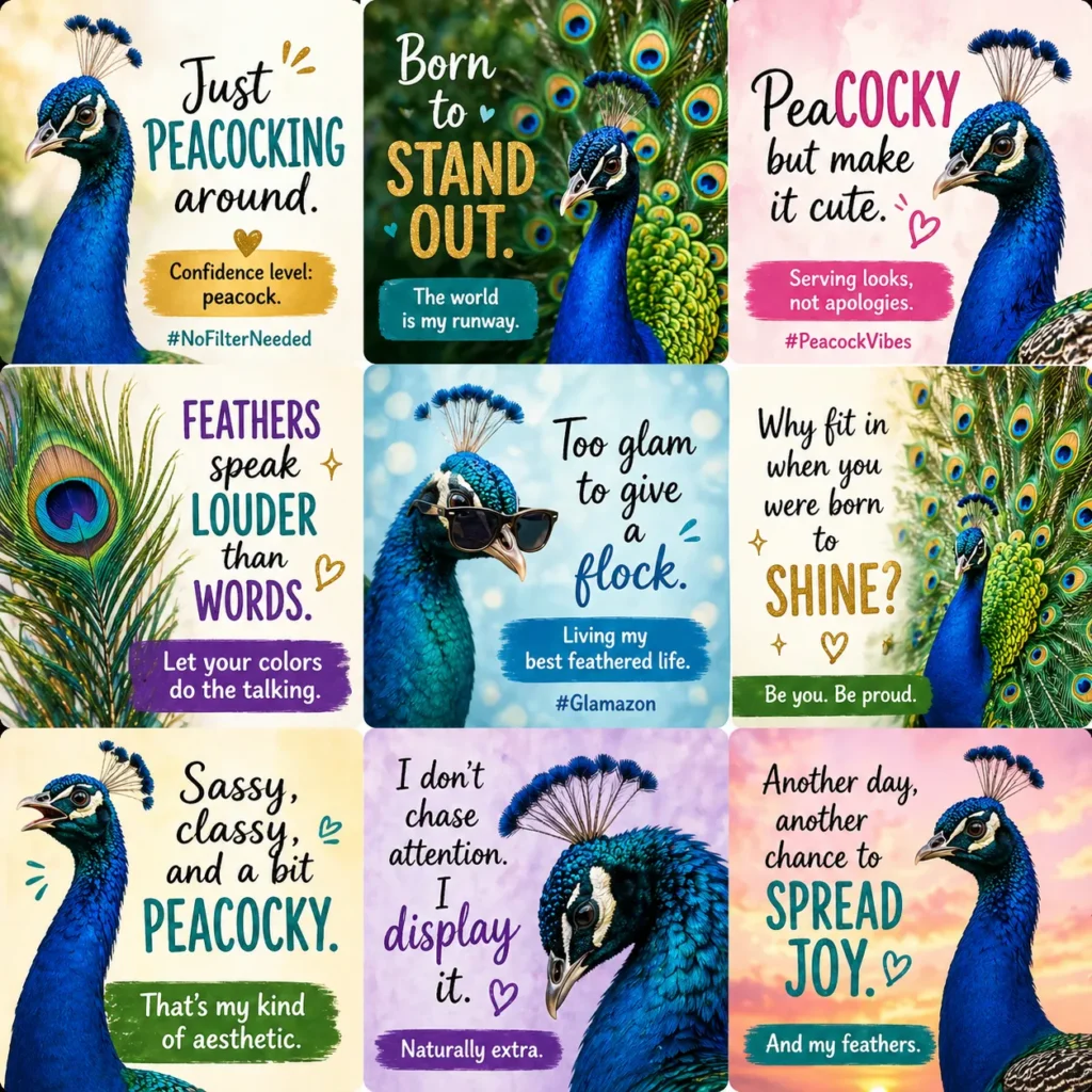 Peacock Puns for Instagram