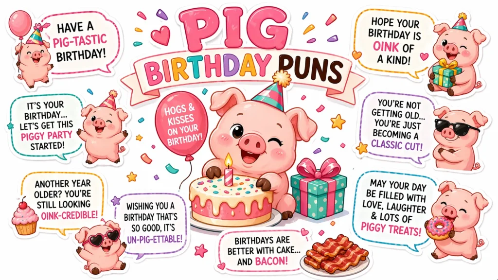 Pig Birthday Puns
