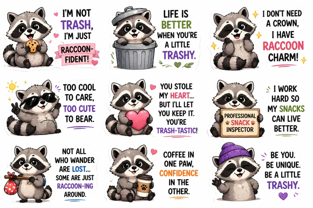 Raccoon Puns Captions