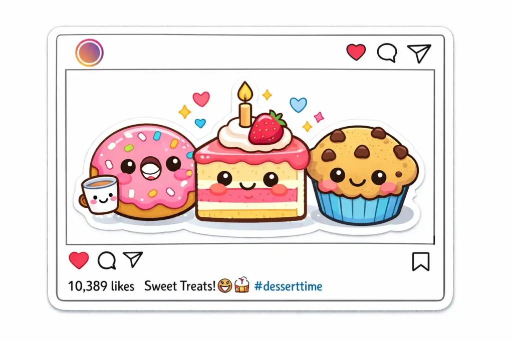 dessert social media