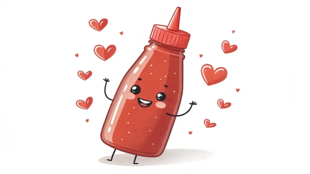 romantic sauce bottle