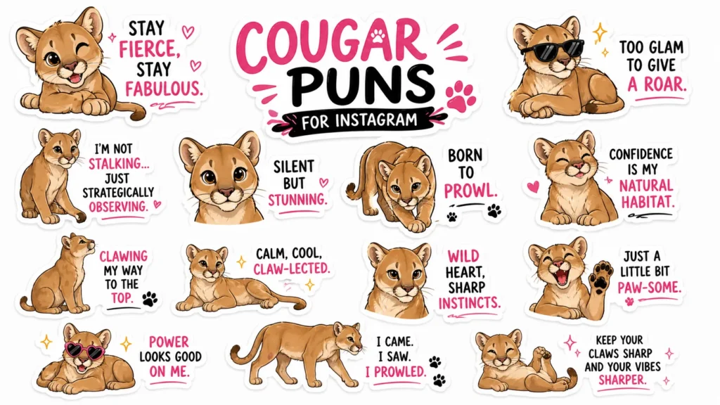 Cougar Puns for Instagram & Captions