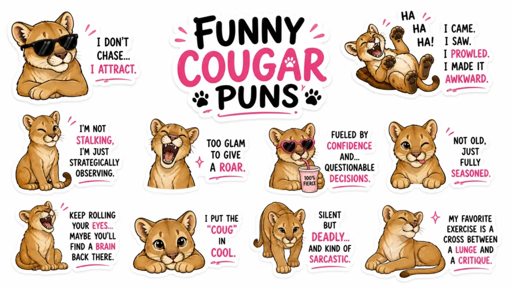 Funny Cougar Puns