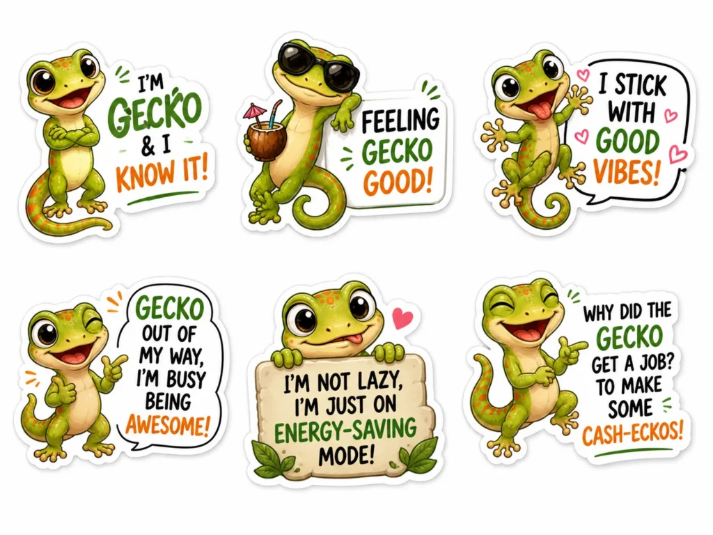 Funny Gecko Puns
