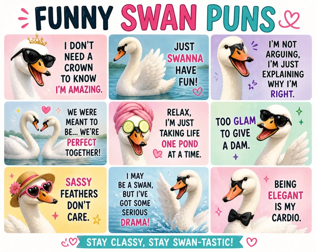 Funny Swan Puns