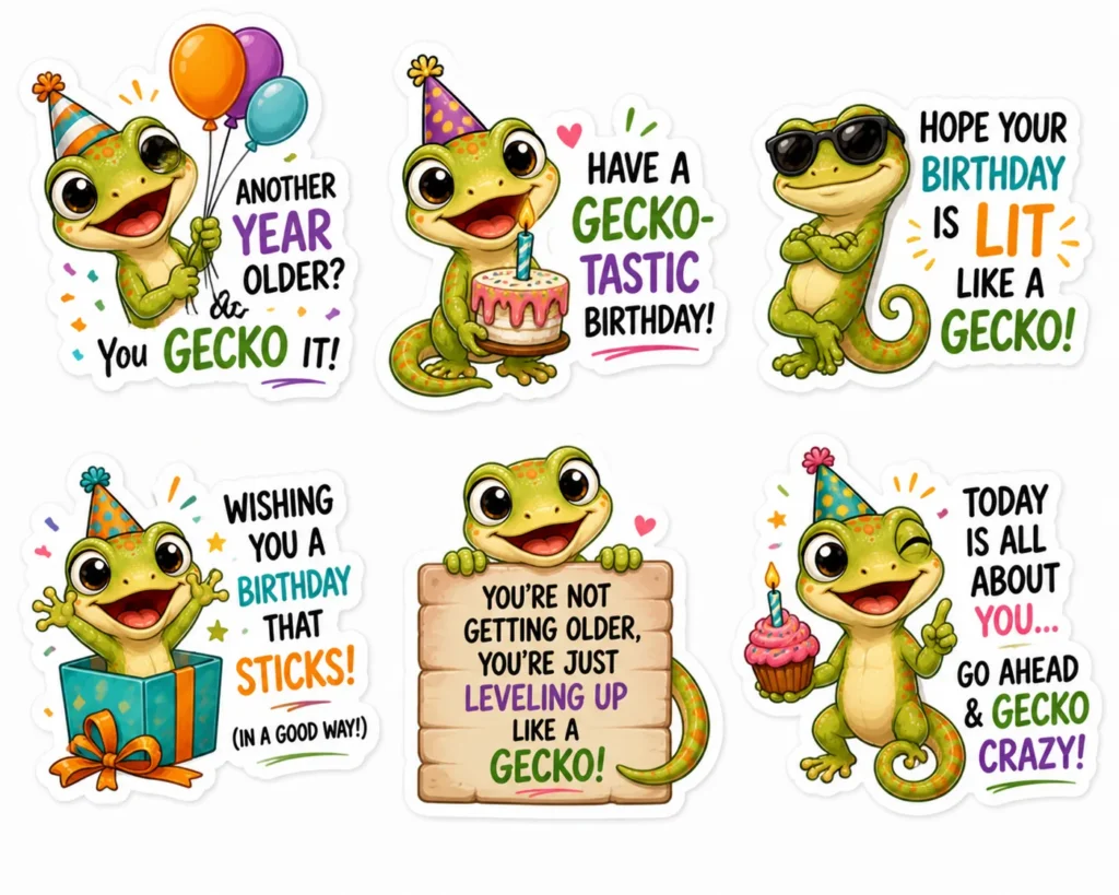 Gecko Birthday Puns