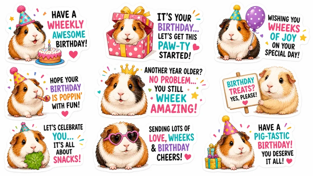 Guinea Pig Puns for Birthday Cards