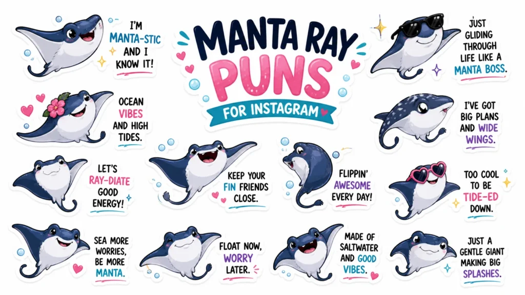 Manta Ray Puns for Instagram