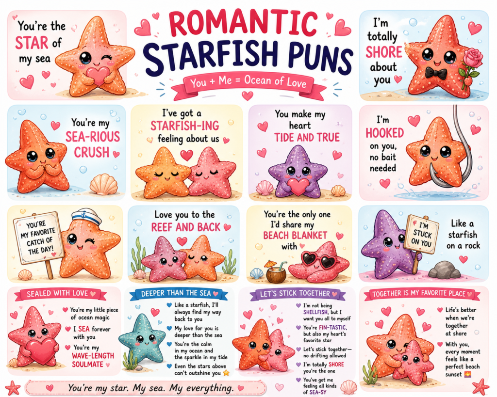 Romantic Starfish Puns
