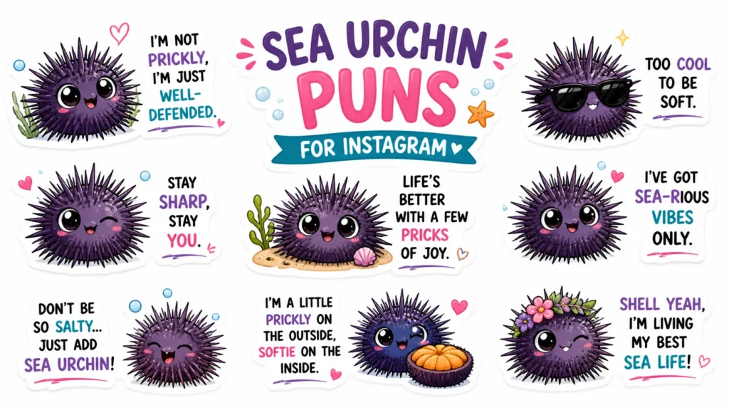 Sea Urchin Puns for Instagram