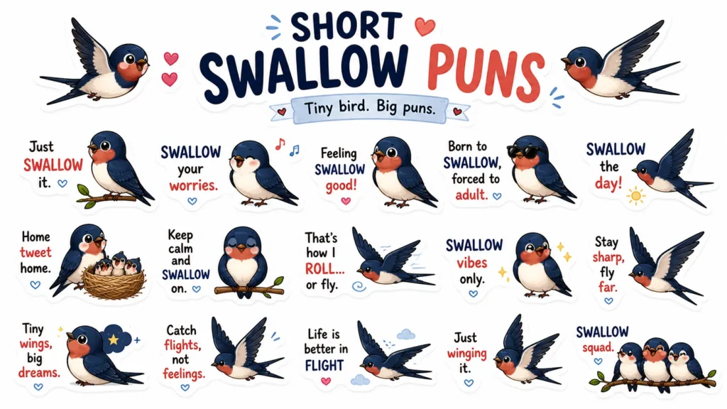 Short Swallow Puns