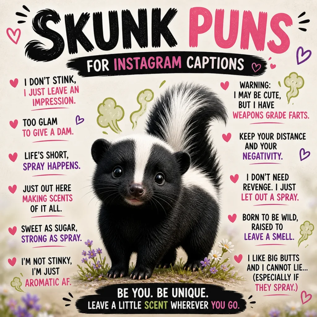 Skunk Puns for Instagram