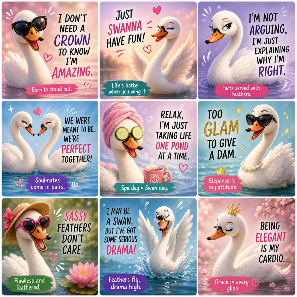 Swan Puns for Instagram Captions