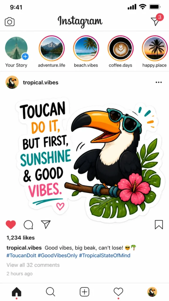 Toucan Puns for Instagram