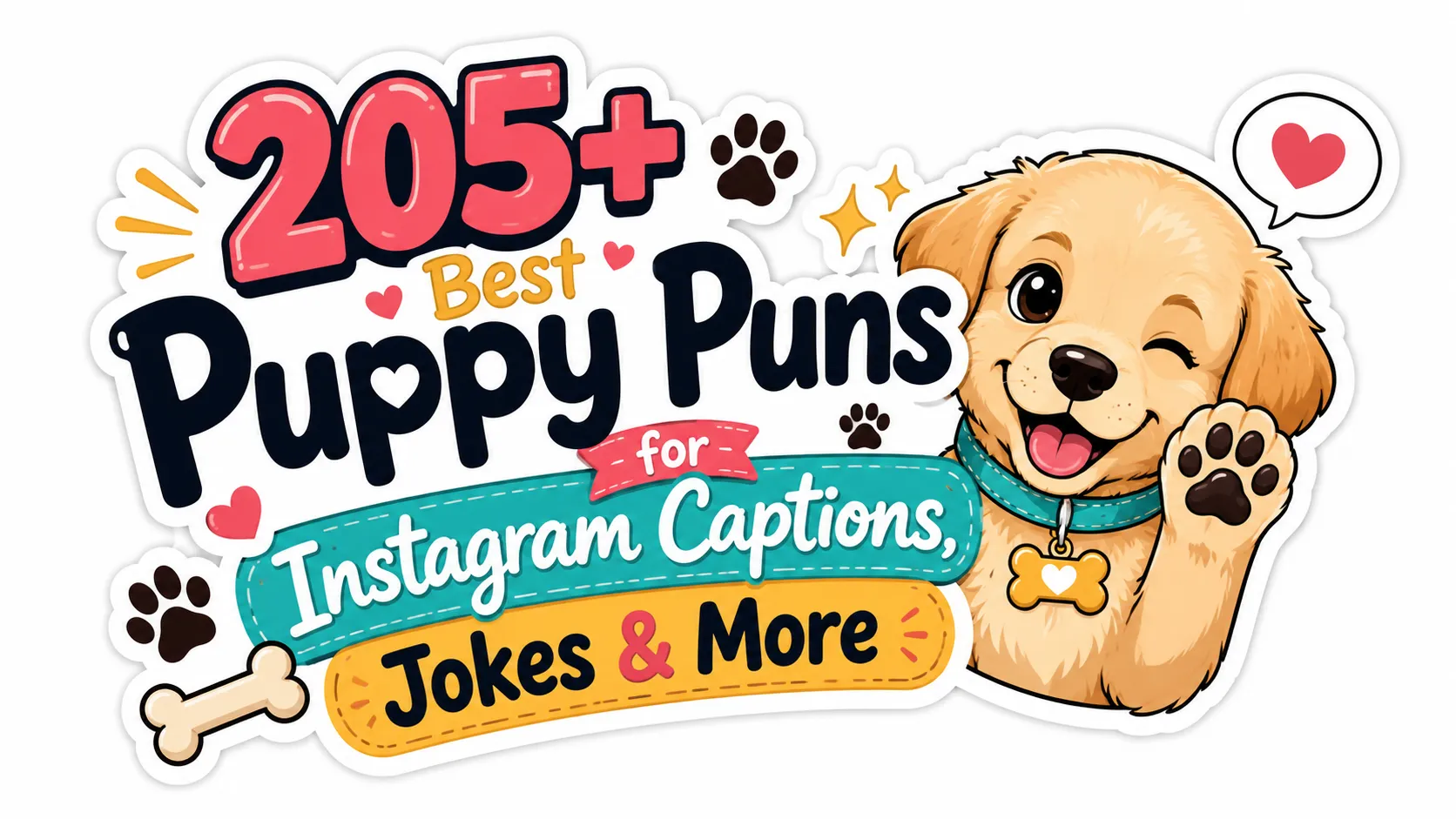 205+ Best Puppy Puns for Instagram Captions, Jokes & More