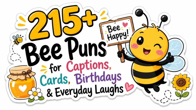 215+ Bee Puns for Captions, Cards, Birthdays & Everyday Laughs