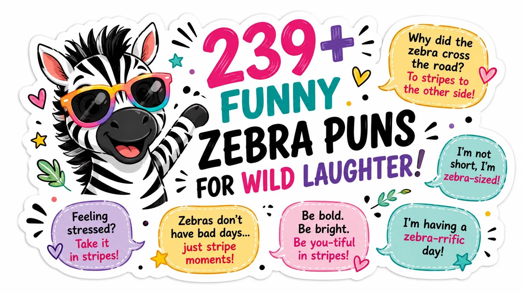 239+ Funny Zebra Puns for Wild Laughter!