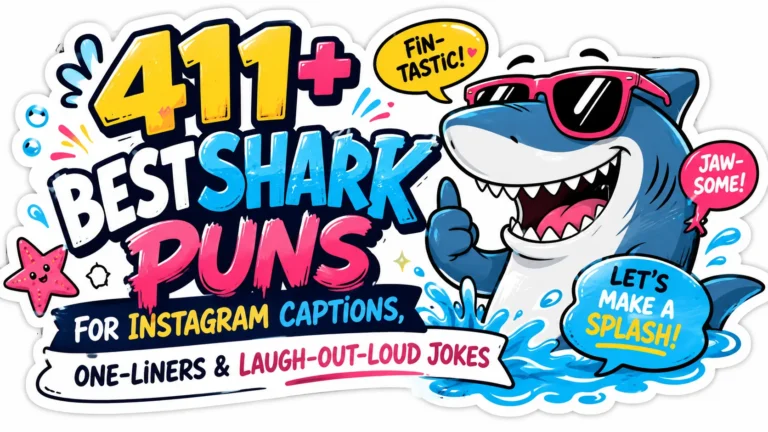 411+ Best Shark Puns for Instagram Captions, One-Liners & Laugh-Out-Loud Jokes