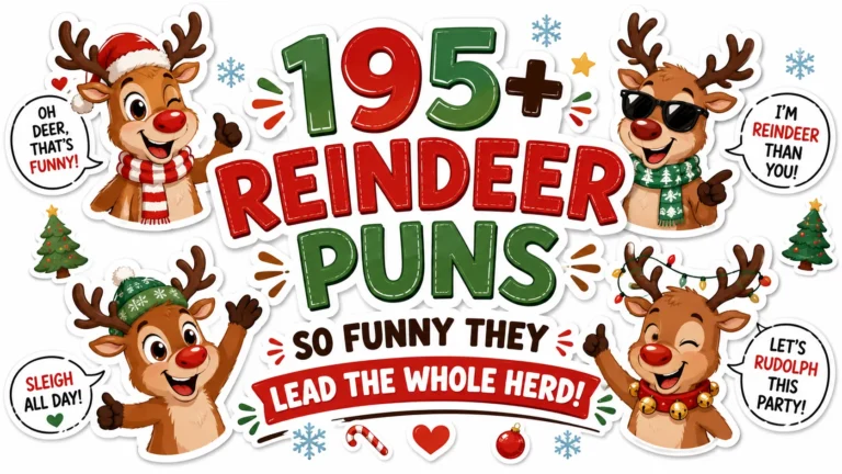195+ Reindeer Puns So Funny They Lead the Whole Herd