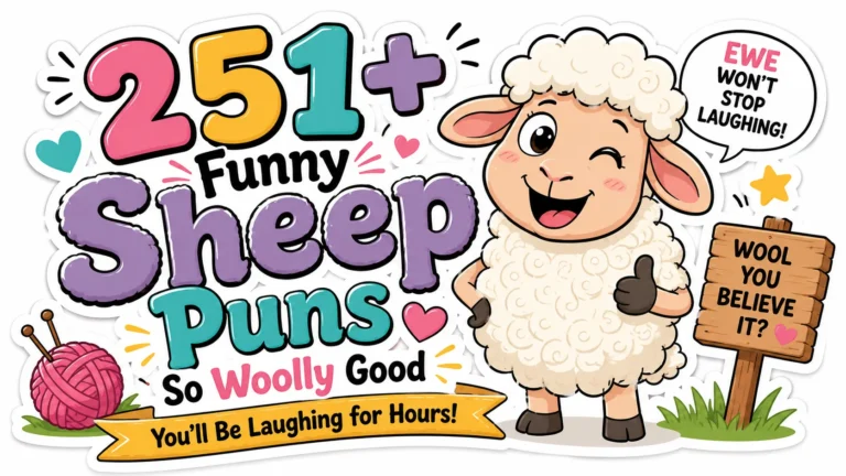 251+ Funny Sheep Puns