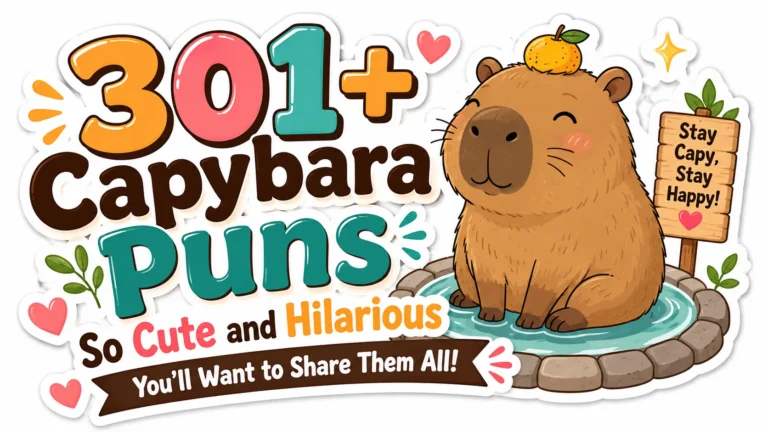 301+ Capybara Puns So Cute and Hilarious You’ll Want to Share Them All