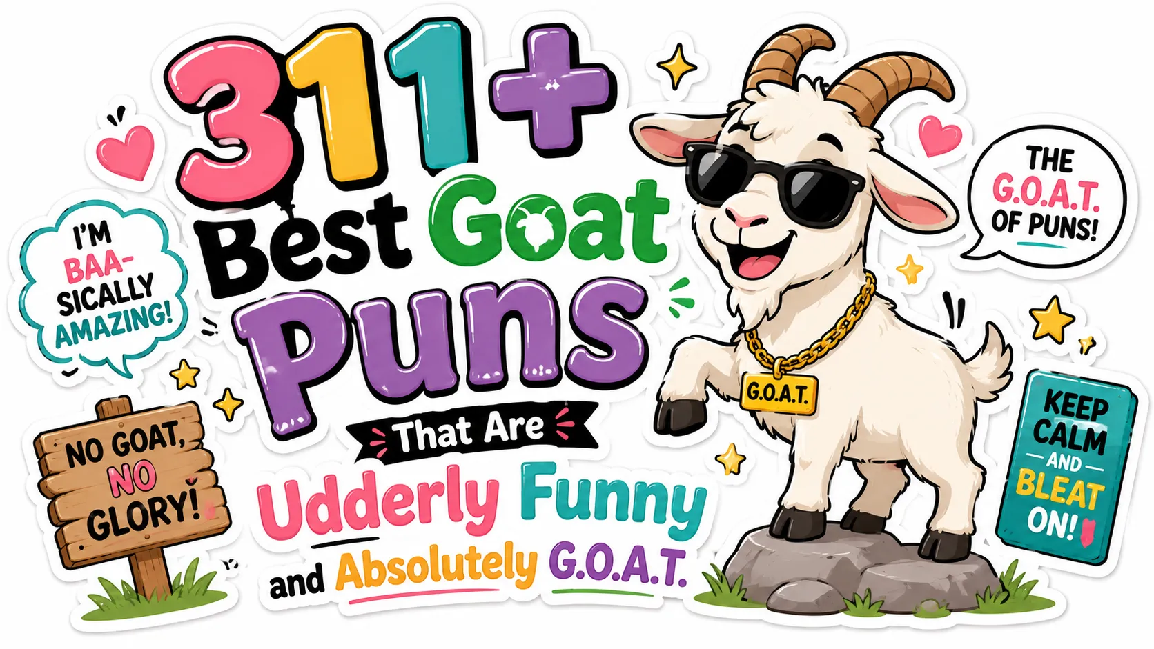 311+ Best Goat Puns That Are Udderly Funny and Absolutely G.O.A.T.