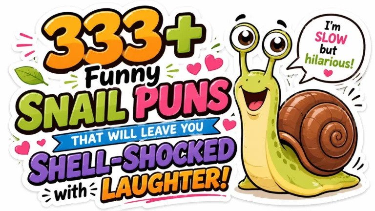 333+ Funny Snail Puns