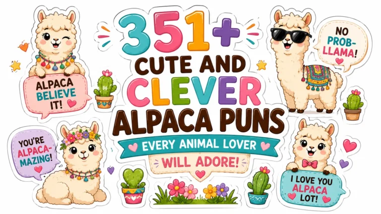 351+ Cute and Clever Alpaca Puns Every Animal Lover Will Adore