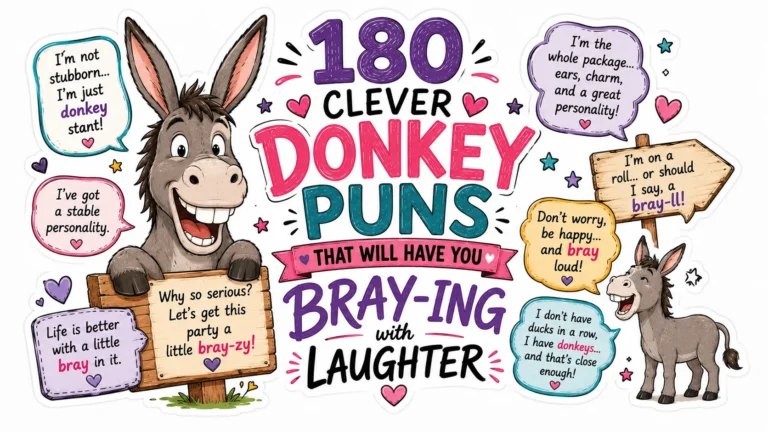 180 Clever Donkey Puns That Will Have You Bray-ing with Laughter