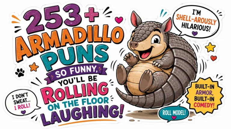 253+ Armadillo Puns So Funny, You’ll Be Rolling on the Floor Laughing 🐾
